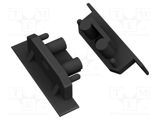 LED PROFIILIN PÄÄTYPALA - MUSTA - 20KPL - ABS - GEN2,REIÄN KANSSA - Profiilit LED nauhoille - TOP.76990002 - 1