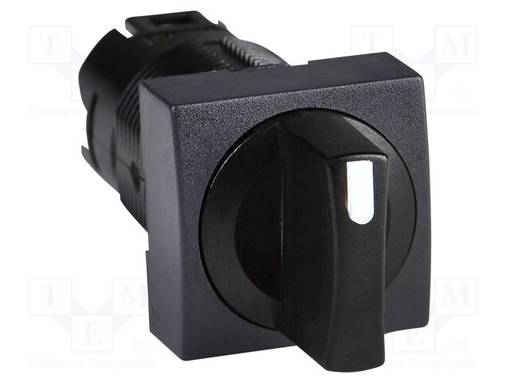 KIERTOKYTKIN - 16MM - ASENNOT: 2 - MUSTA - EI OLE - AS: 2 - Taulukytkimet, standardi 16mm - ZB6CD22 - 1
