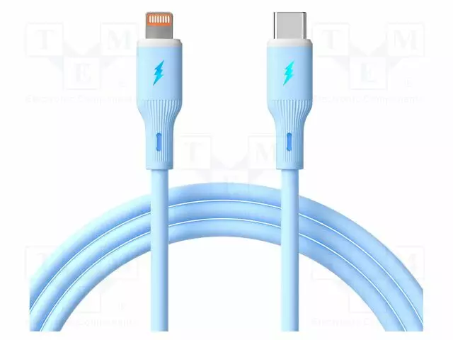 KAAPELI - USB 2.0 - APPLE LIGHTNING-PISTOKE,USB C PISTOKE - 1M - USB kaapelit ja adapterit - AK-USB-72 - 1