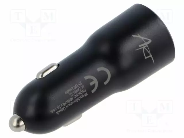 USB VIRTALÄHDE - USB A RASIA,USB C RASIA - 5÷12V - 1,5÷3A - 38W - Autopistokelaturit ja virtalähteet - ART-AZ-C-U38W2 - 1