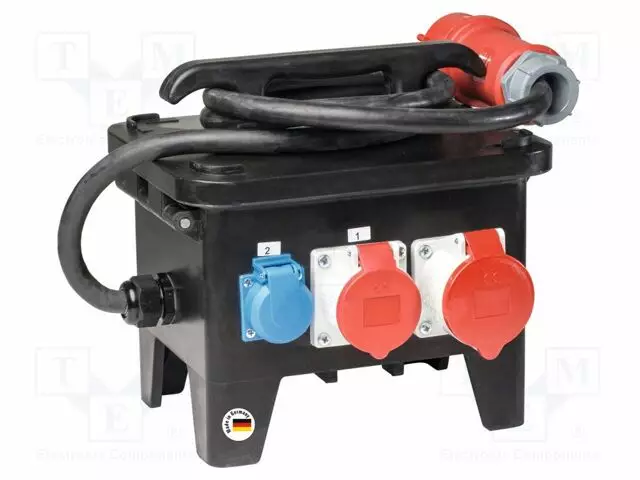 KOJEISTO - 5G6MM2 - 2M - KUMI - MUSTA - PISTORAS.MÄÄRÄ: 7 - 32A - Jatkojohdot ja -haaroittimet - AS-60552 - 1