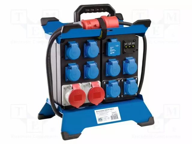 KOJEISTO - 5G2,5MM2 - 3,4M - KUMI - MUSTA - PISTORAS.MÄÄRÄ: 12 - 16A - Jatkojohdot ja -haaroittimet - AS-60932 - 1