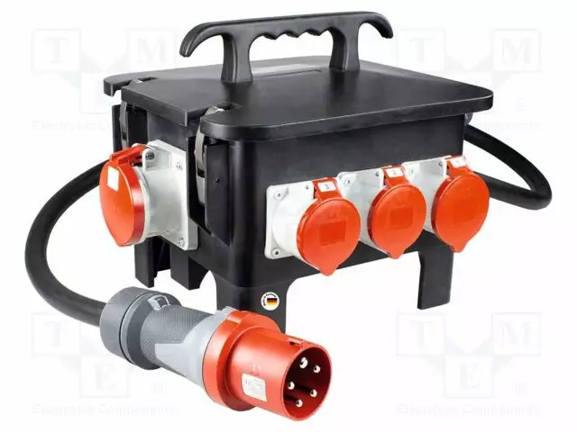 KOJEISTO - 5G16MM2 - 2M - KUMI - MUSTA - PISTORAS.MÄÄRÄ: 7 - 63A - Jatkojohdot ja -haaroittimet - AS-61562 - 1