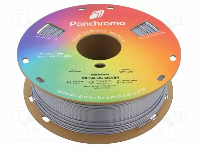 3D FILAMENTTI PLA - 1,75MM - METALLIC SILVER - 190÷230°C - 1KG - 3D Filamentit - CA02012 - 1
