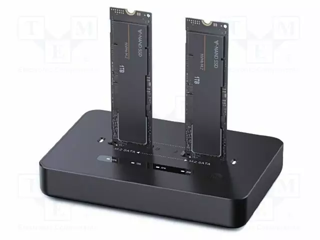 TELAKKA - USB 3.2 GEN 2X2 - MUSTA - TUKI: M.2 NVME SSD,M.2 SATA SSD - Tietokonetarvikkeet - muut - DD2-U3M2 - 1