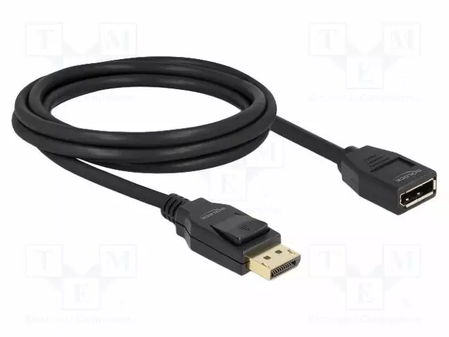 KAAPELI - DISPLAYPORT-PISTORASIA,DISPLAYPORT-PISTOKE - PIT: 2M - HDMI, DVI, DisplayPort johdot - DELOCK-80002 - 1