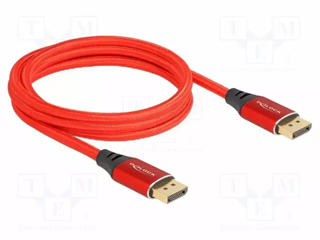 KAAPELI - DISPLAYPORT-PISTOKE,MOLEMMIN PUOLIN - DISPLAYPORT 2.1 - HDMI, DVI, DisplayPort johdot - DELOCK-80632 - 1