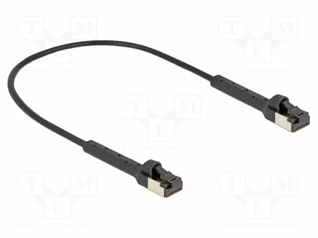 PATCH KAAPELI - U/FTP - CAT 6A - RJ45-PISTOKE,MOLEMMIN PUOLIN - 250MM - RJ45 Ethernet kaapelit - DELOCK-80932 - 1