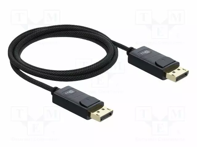 KAAPELI - DISPLAYPORT-PISTOKE,MOLEMMIN PUOLIN - TEKSTIILI - PIT: 2M - HDMI, DVI, DisplayPort johdot - DELOCK-81672 - 1