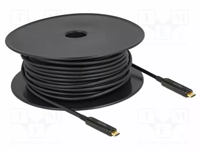 KAAPELI - OPTINEN - USB C PISTOKE,MOLEMMIN PUOLIN - KULLATTU - USB kaapelit ja adapterit - DELOCK-84132 - 1
