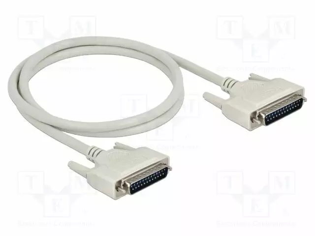 KAAPELI - D-SUB 25PIN PISTOKE,MOLEMMIN PUOLIN - PIT: 1M - BEIGE - Tietokonekaapelit ja -adapterit - DELOCK-84172 - 1