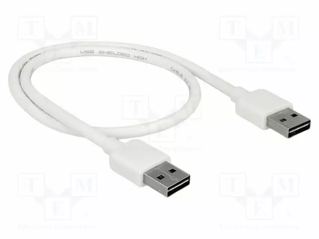KAAPELI - USB 2.0 - USB A KAKSIPUOLINEN PISTOKE,MOLEMMIN PUOLIN - USB kaapelit ja adapterit - DELOCK-85192 - 1