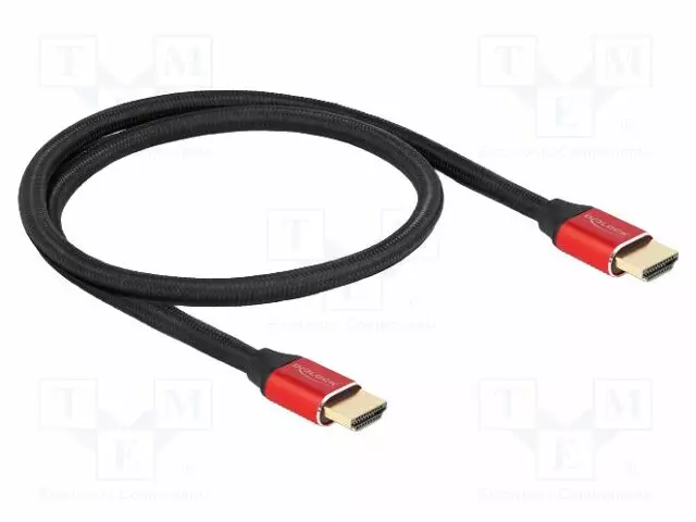 KAAPELI - HDMI-PISTOKE,MOLEMMIN PUOLIN - TEKSTIILI - PIT: 0,5M - HDMI, DVI, DisplayPort johdot - DELOCK-85772 - 1