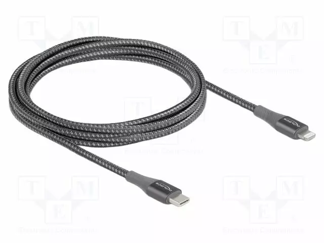 KAAPELI - USB 2.0 - APPLE LIGHTNING-PISTOKE,USB C PISTOKE - 2M - USB kaapelit ja adapterit - DELOCK-86632 - 1