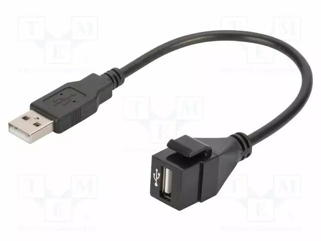 USB MODUULI - KEYSTONE - USB A RASIA,USB A PISTOKE - USB 2.0 - MUSTA - Tietokonetarvikkeet - muut - DN-93402 - 1
