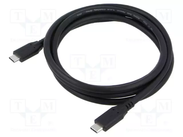 KAAPELI - USB 4.0 - USB C PISTOKE,MOLEMMIN PUOLIN - 1,5M - MUSTA - USB kaapelit ja adapterit - GOOBAY-74192 - 1