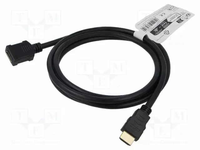 KAAPELI - HDMI-PISTORASIA,HDMI-PISTOKE - PVC - HDMI 2.1 - 3M - MUSTA - HDMI, DVI, DisplayPort johdot - GOOBAY-76272 - 1