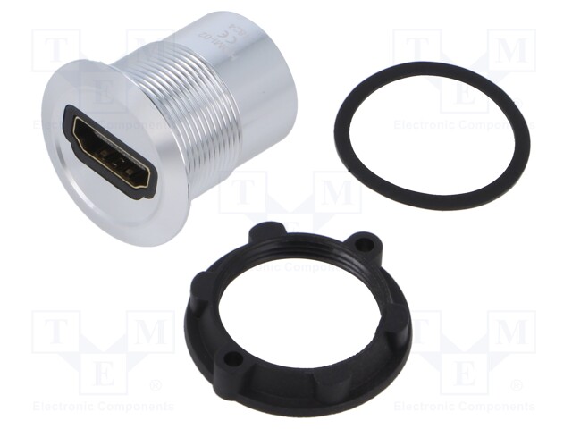 HDMI ADAPTERI -PISTORASIA,MOLEMMIN PUOLIN - RUNKO: HOPEA - 1÷10MM - HDMI liittimet - HDMI-02 - 1