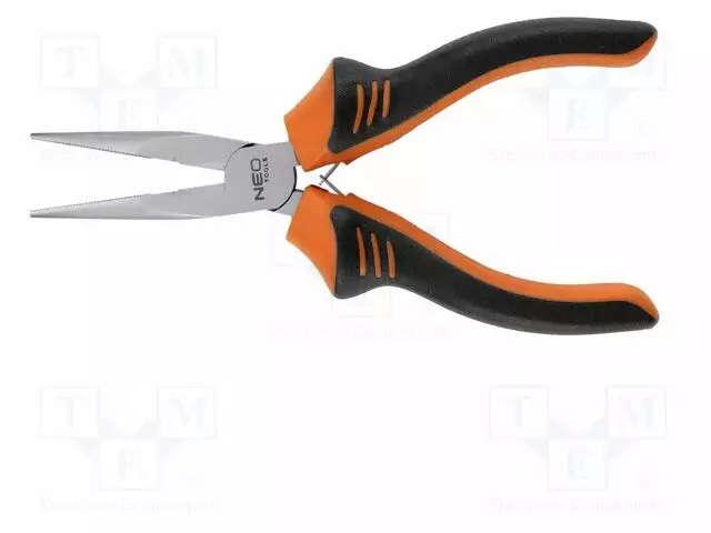 PIHDIT - SUORA,PUOLIPYÖREÄT,YLEISMALLINEN,PIDENNETYT - 160MM - Litteäpäiset ja puolipyöreäpäiset pihdit - NEO-01-252 - 1