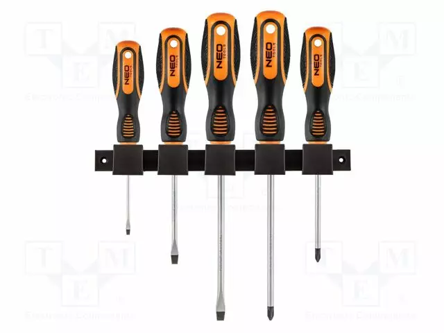 SCREWDRIVER: UNIVERSAL-SET - PHILLIPS,SLOT - 5PCS. - Ruuvimeisselit ja sarjat - NEO-04-192 - 1