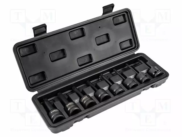 SOCKET: TORX®-BIT-SET - IMPACT - CHROM-MOLYBDENUM STEEL - 1/2" - Hylsyavainsarjat - NEO-08-712 - 1