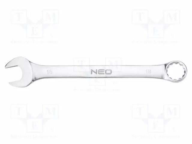 WRENCH: COMBINATION SPANNER - DOUBLE-SIDED - 18MM - L: 220MM - Vääntötyökalut ja kiintolenkit - NEO-09-662 - 1