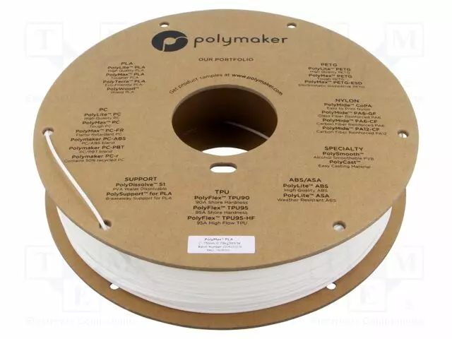 3D FILAMENTTI PLA TOUGH - 1,75MM - VALKOINEN - 190÷230°C - 750G - 3D Filamentit - PA06002 - 1