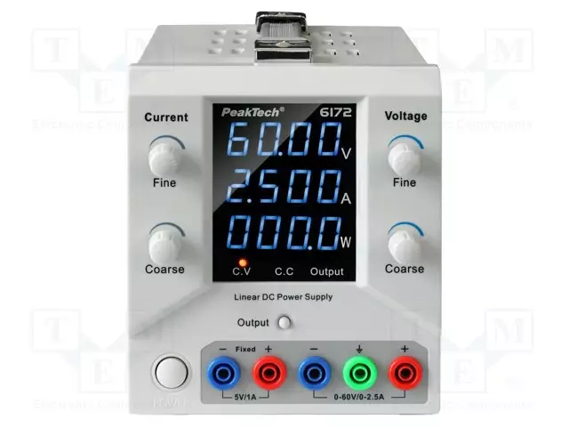 LABORATORY POWER SUPPLY: STANDARD - SINGLE-CHANNEL - CH: 1 - 0÷60VDC - Laboratorioteholähteet - PKT-P6172 - 1