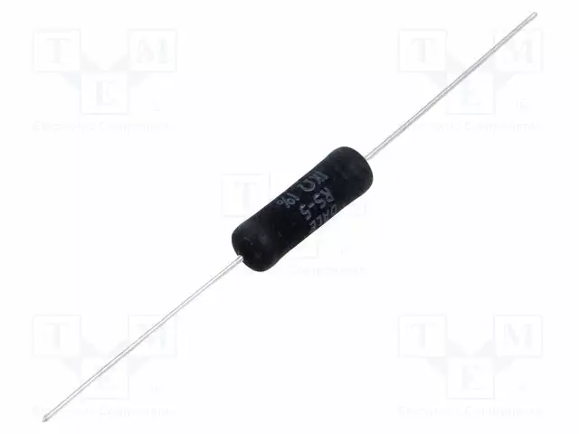 LANKAVASTUS - 1KOHM - 5W - ±1% - Ø7,9X22,2MM - -65÷250°C - H: 22,2MM - Tehovastukset - RS0051K000FE12 - 1