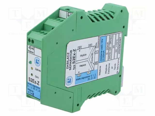 MUUNTAJA: KIPINÄSUOJATTU VIRTALÄHDE-EROTIN - DIN-KISKOLLE - 24VDC - Teollisuus mittamuuntimet ja erottimet - S2EX-Z-1648-2 - 1