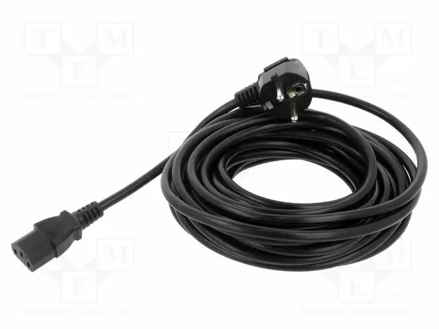 KAAPELI - 3X1MM2 - CEE 7/7 (E/F) KULMAPISTOKE,IEC C13 NAARAS- - Tietokone- ja laitejohdot - SAVKABELCL-182 - 1