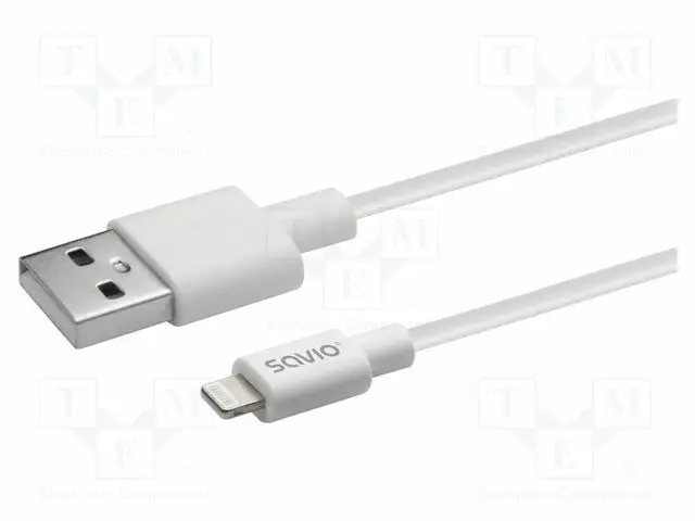 KAAPELI - APPLE LIGHTNING-PISTOKE,USB A PISTOKE - 1M - VALKOINEN - USB kaapelit ja adapterit - SAVKABELCL-192 - 1