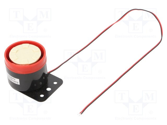 ÄÄÄNIMUUNTIN: SIREENI - 12VDC - 130MA - Ø: 54MM - H: 47MM - L: 71MM - Summerit - LD-SYR-5412 - 1
