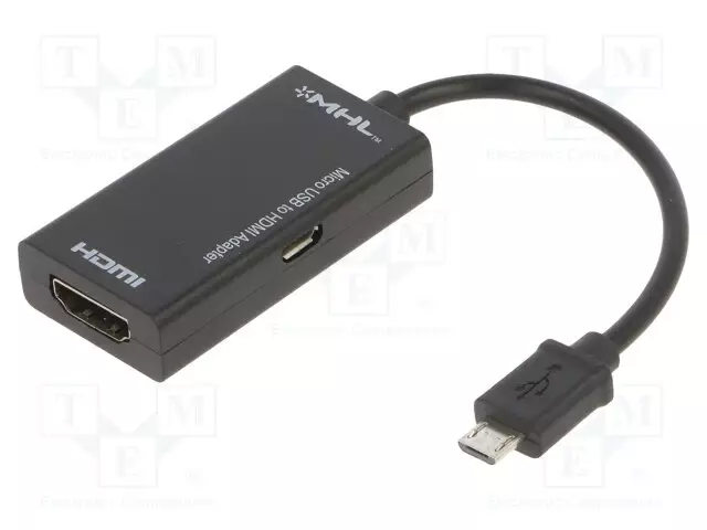 ADAPTERI - 0,14M - MUSTA - 3D,FULL HD 1080P - CABLEXPERT - USB kaapelit ja adapterit - A-MHL-002 - 1