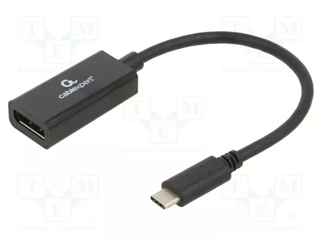ADAPTERI - DISPLAYPORT 1.2,USB 3.1 - 0,15M - MUSTA - 4K,UHD 2160P - USB kaapelit ja adapterit - A-CM-DPF-02 - 1