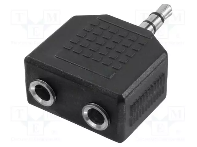 ADAPTERI - JACK 3,5MM 3PIN PISTOKE,JACK 3,5 MM PISTORASIA X2 - Muut audio-videokaapelit - CA1002 - 1