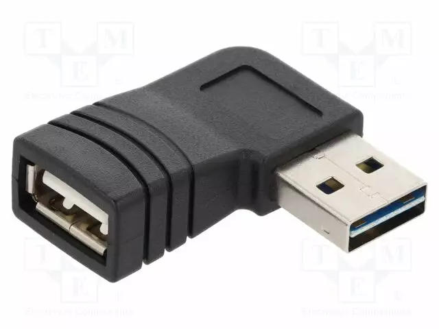 ADAPTERI - USB 2.0 - KULLATTU - LIITTIMEN VÄRI: MUSTA - USB kaapelit ja adapterit - DELOCK-65522 - 1