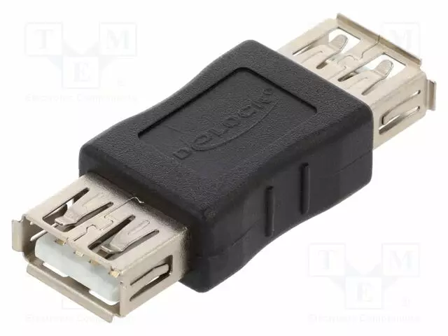 ADAPTERI - USB 2.0 - USB A RASIA,MOLEMMIN PUOLIN - USB kaapelit ja adapterit - DELOCK-65012 - 1
