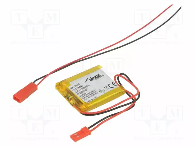 AKKU: LI-PO - 3,7V - 1150MAH - JOHDOT,JST SYP-02T-1 LIITOS - Akut - AKY-LP783442 - 1