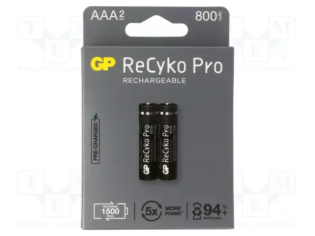 AKKU: NI-MH - AAA,R3 - 1,2V - 820MAH - RECYKO PRO - KUPLAPAKKAUS - 2KPL - Akut - ACCU-85AAAHCB-EB2 - 1