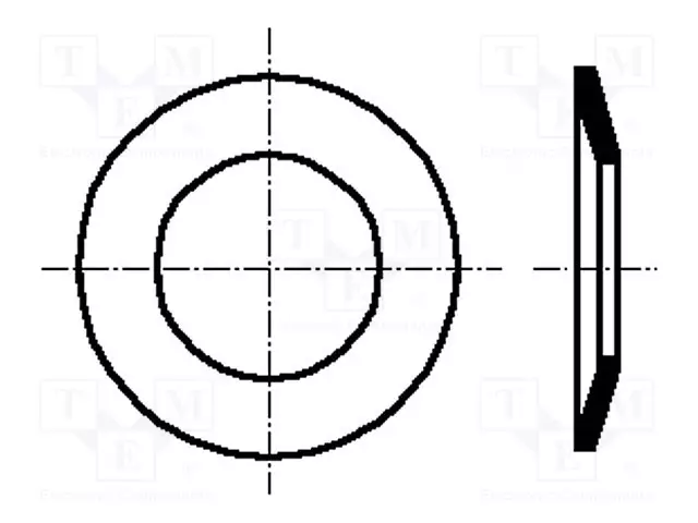 ALUSLEVY - KARTIOMAINEN - M10 - D=23MM - H=3,2MM - DIN 6796 - BN 2312 - Aluslevyt ja prikat - B10BN2312 - 1