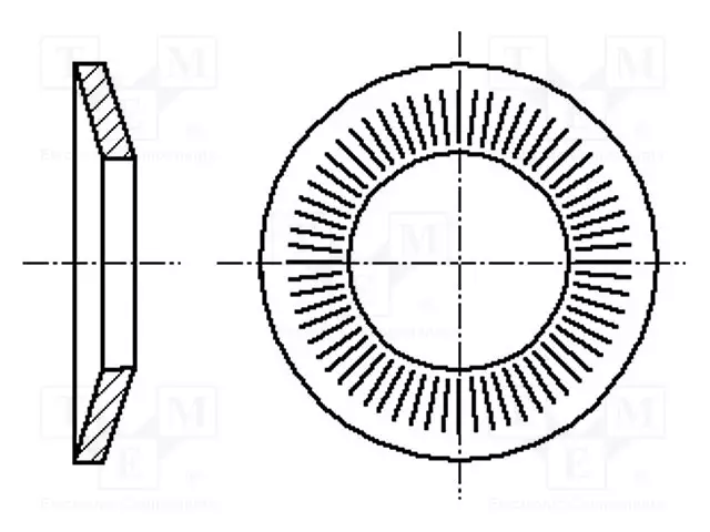 ALUSLEVY - KARTIOMAINEN - M12 - D=27MM - H=3,1MM - BN 2332 - Aluslevyt ja prikat - B12BN2332 - 1