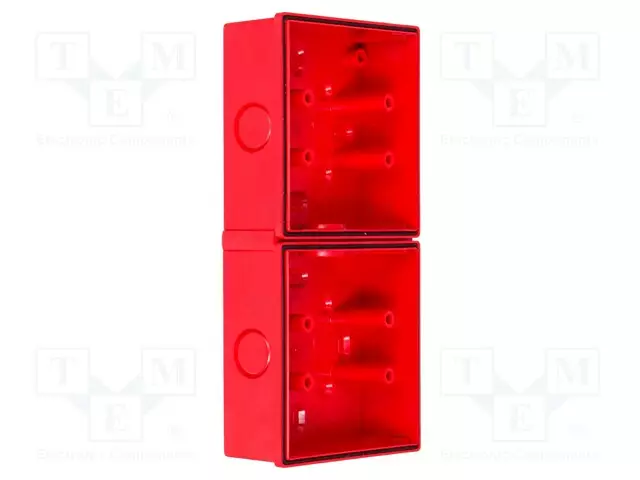 ALUSTA - PUNAINEN - FD40/SD40 - IP65 - ABS - MOD.MÄÄRÄ: 2 - Teollisuuden merkinantolaitteet - BOX-RN-2 - 1