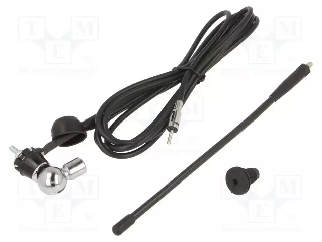ANTENNI - AUTO-240MM - AM,FM - YLEISMALLINEN - KUMIMASTO - 2,5M - Autoantennit - 7667012 - 1
