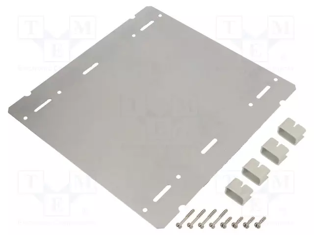 ASENNUSLEVY - TERÄS - W: 240MM - L: 240MM - PAKS.: 2MM - PÄÄLLYSTE: SINKKI - Koteloiden lisätarvikkeet - AK-MPS-2 - 1