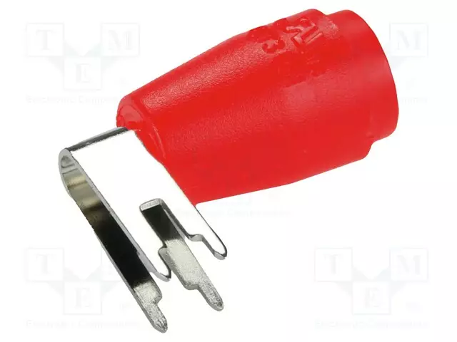 BANAANILIITIN 4MM - PISTORASIA - PUNAINEN - 25A - 27,7MM - PCB - 5MOHM - Laboratorioliittimet - muut - CT3151-2 - 1