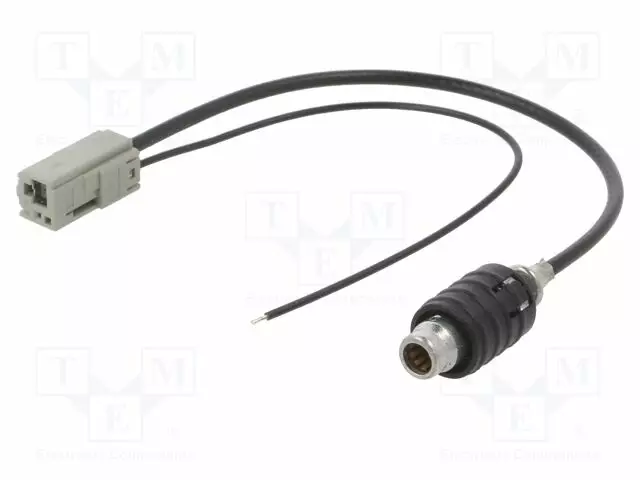 CABLE - GT13 SOCKET,HC97 PLUG - MUSTA - STRAIGHT - 0.2M - Antennijohdot - 15-7581132 - 1