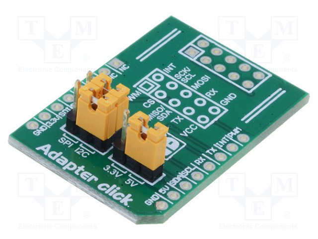 CLICK BOARD - PROTOTYYPPIPIIRILEVY - ADAPTERI - 3,3VDC,5VDC - Laajennuslevyt - MIKROE-1432 - 1