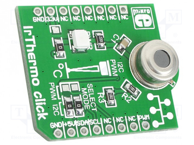 CLICK BOARD - PROTOTYYPPIPIIRILEVY - KOMP: MLX90614ESF-AAA - 5VDC - Laajennuslevyt - MIKROE-1362 - 1