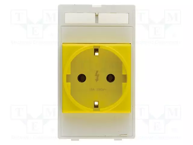 AC LIITIN-PLUG SOCKET MODULE GERMANY KELTAINEN (VDE) - Erikoisliittimet - 39500010002 - 1